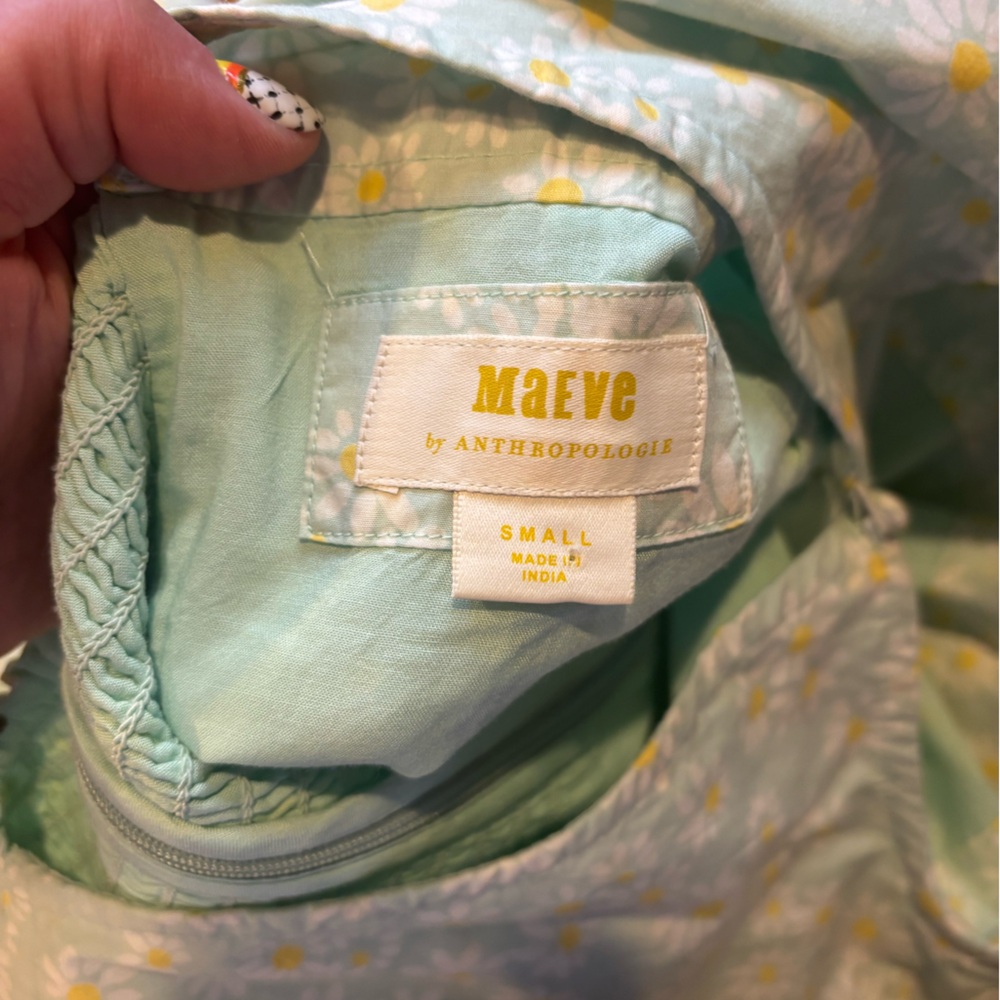 Anthropologie Maeve Mini Summer Dress Women's Size Small Cotton - Picture 2 of 6